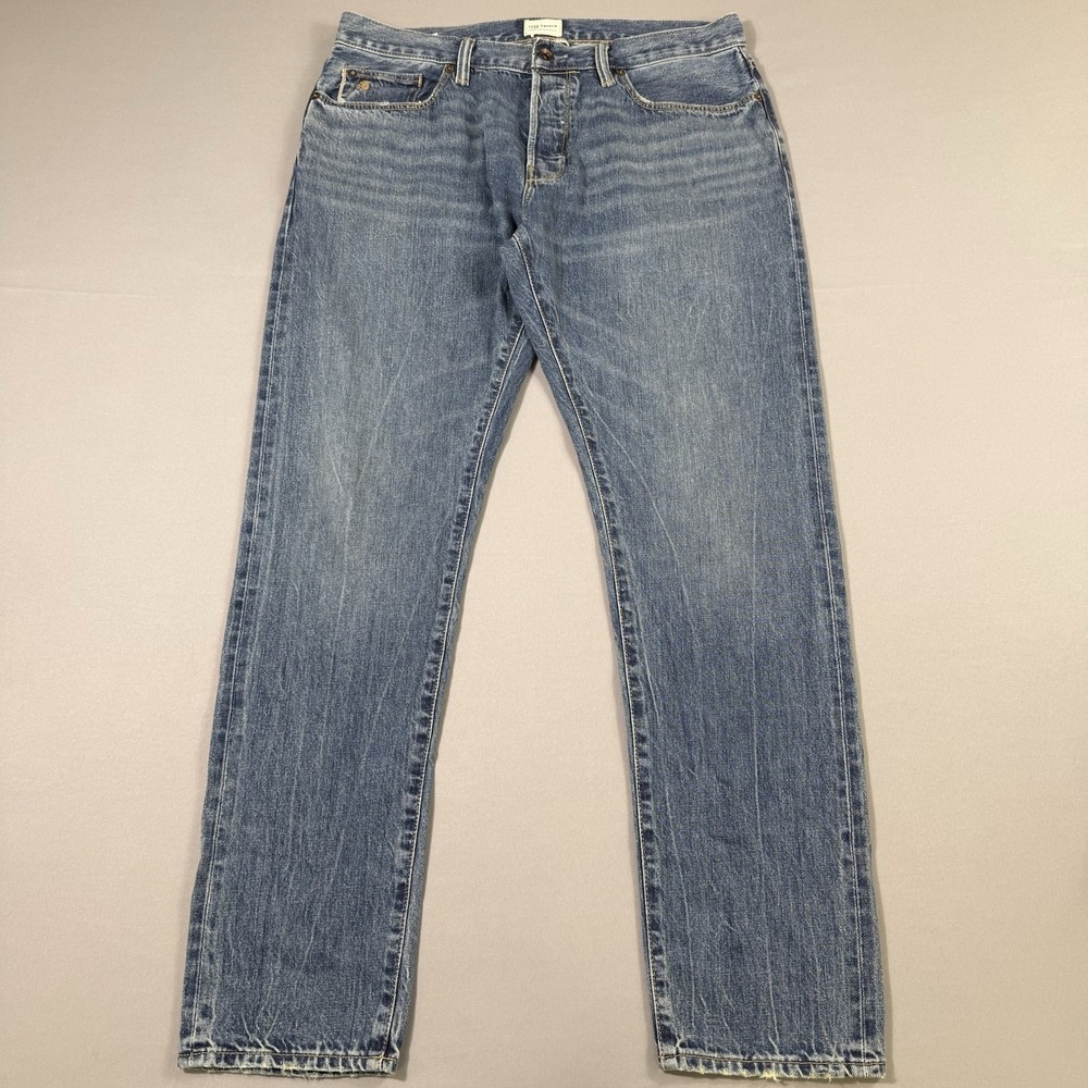 Todd Snyder Selvedge Jeans Mens 33x32 Slim Fit Light Wash Button Fly 12.5 Oz EUC